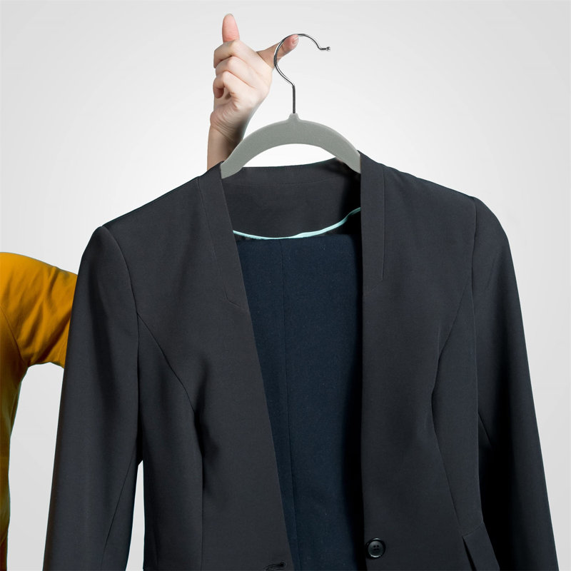 Cintre anti-dérapant standard Niyelli pour costume / manteau, Gris, 20