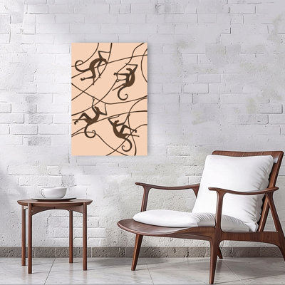 Playful Swinging Monkeys Contemporary Monkey Wall Art Print 1 Piece Wrapped Canvas Wall Art