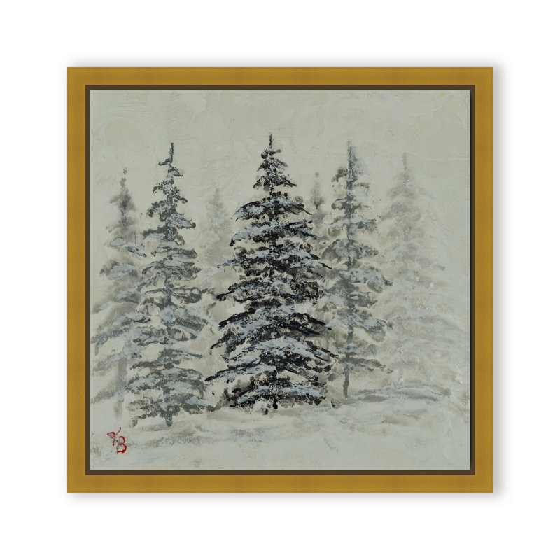 Nature Inspired "Serene Grove" Canvas Wall Art By , 30" H x 30" W, Framed Print, Brown