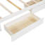 White Twintwin Bunk Bed With Storage - Adds Style To Bedroom And Ladders White, Fits Various Bedrooms