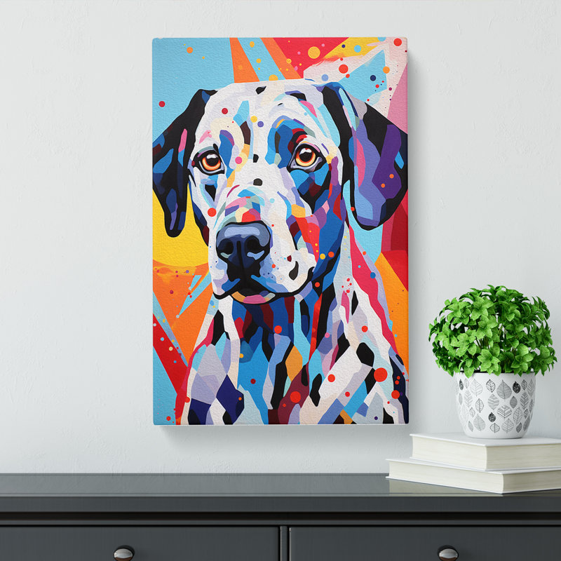 Dalmation Geometric No.2 - Wrapped Canvas, 50cm H x 35cm W x 3cm D