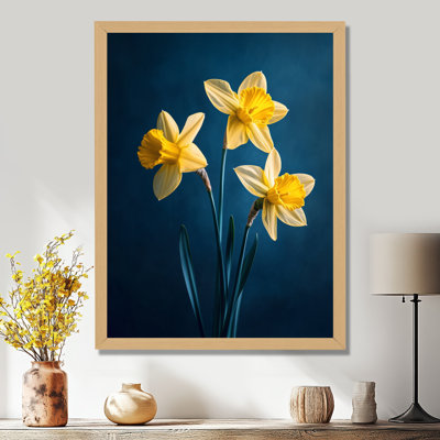 Deepmoody Moody Daffodils Contrast II - Tableau encadré