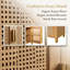 Armoire haute cintrée UNABO avec portes en rotin et étagères réglables, armoire de rangement à 4 portes-131132521