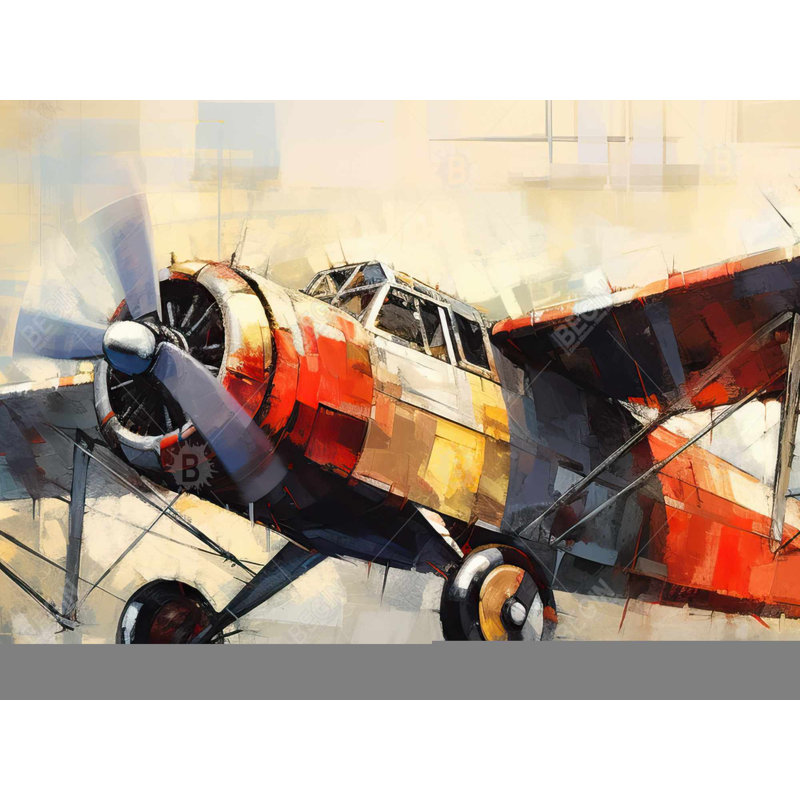 Take off - Toile encadrée rouge pour décoration intérieure, H 49,25 po x l 37,25 po