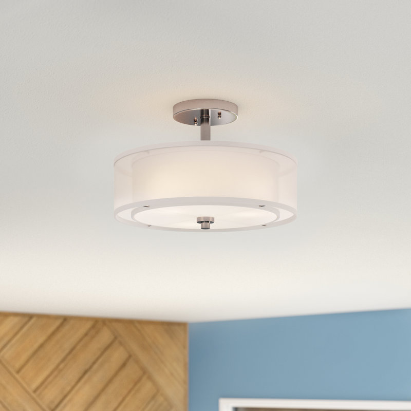 Fabric Semi Flush Mount