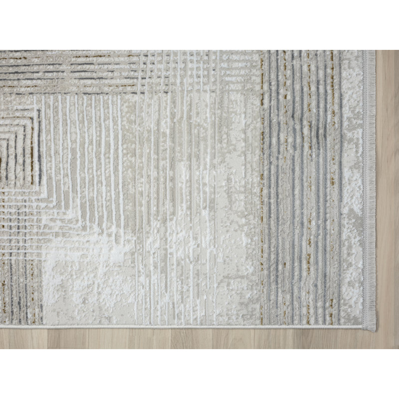 Willow cream Rug, Rectangle 80cm x 150cm
