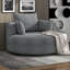 Fauteuil d'appoint pivotant avec 3 coussins amovibles-115839030