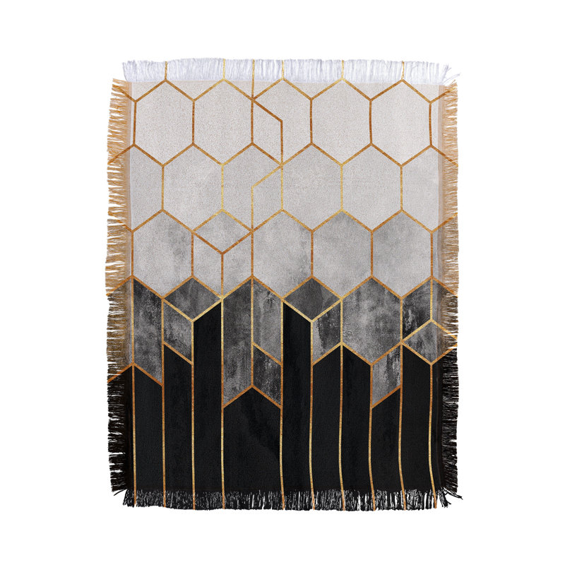 Hand Woven Throw Blanket, Black
