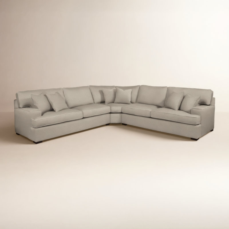 Sadie 3-Piece Upholstered Sectional, Frost White, Kensington Spa; 0611-56