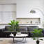 Grande verdure artificielle d'intérieur 35,4 pouces, verdure en plastique simulée pour la maison, le jardin, l'extérieur, le bureau, décoration moderne, anémone dispersée