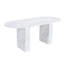 Table de salle à manger ovale avec plateau en marbre et base robuste-1077903683