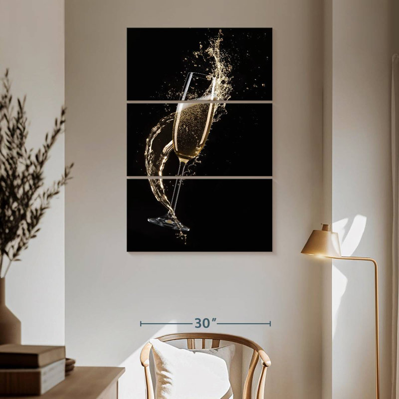 Yarlin Splashing Champagne, 65" H x 42" W