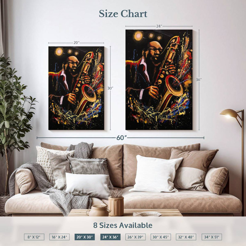 Abarca Jazz Acrylic, 36" H x 24" W