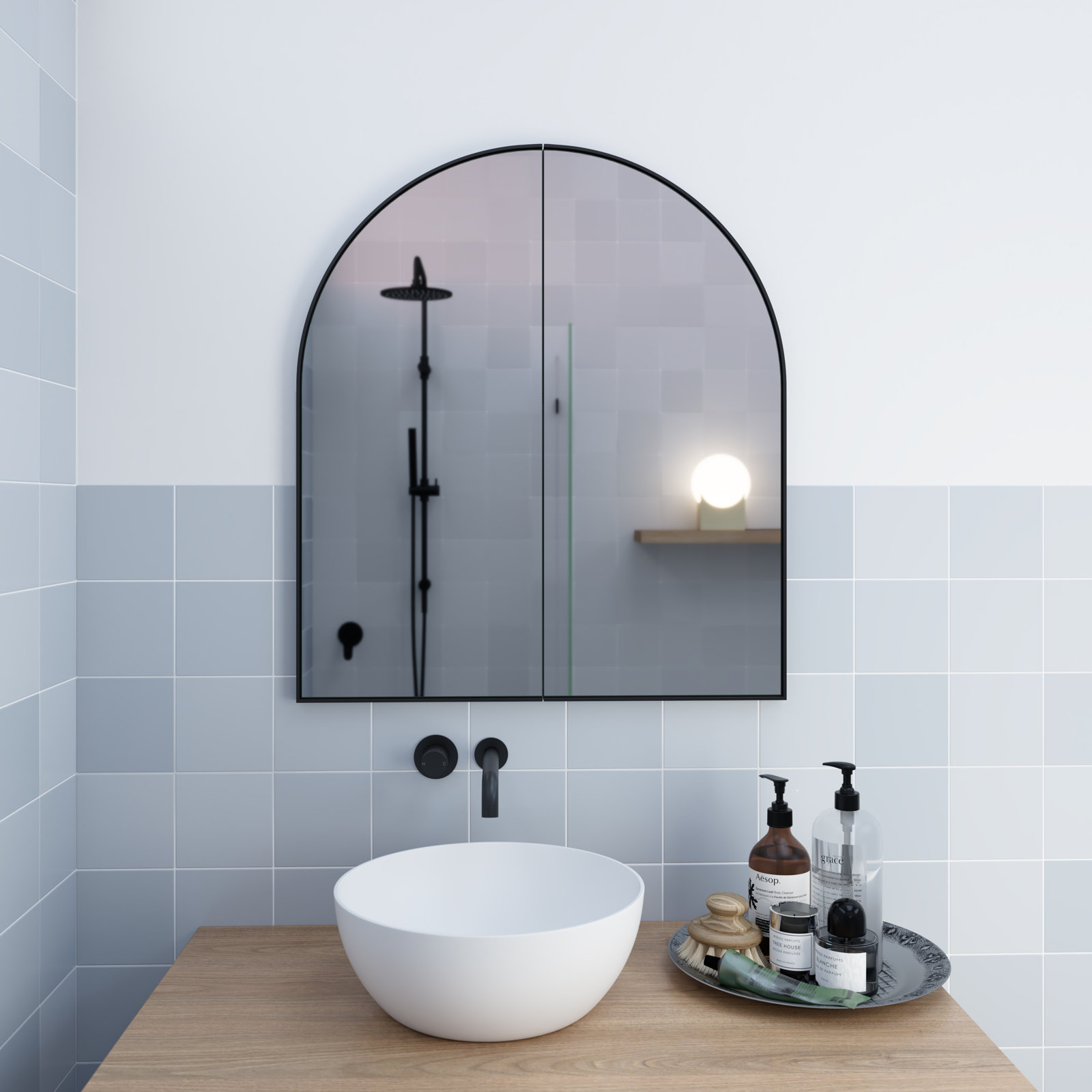 Aria Arch Medicine Cabinet, Black