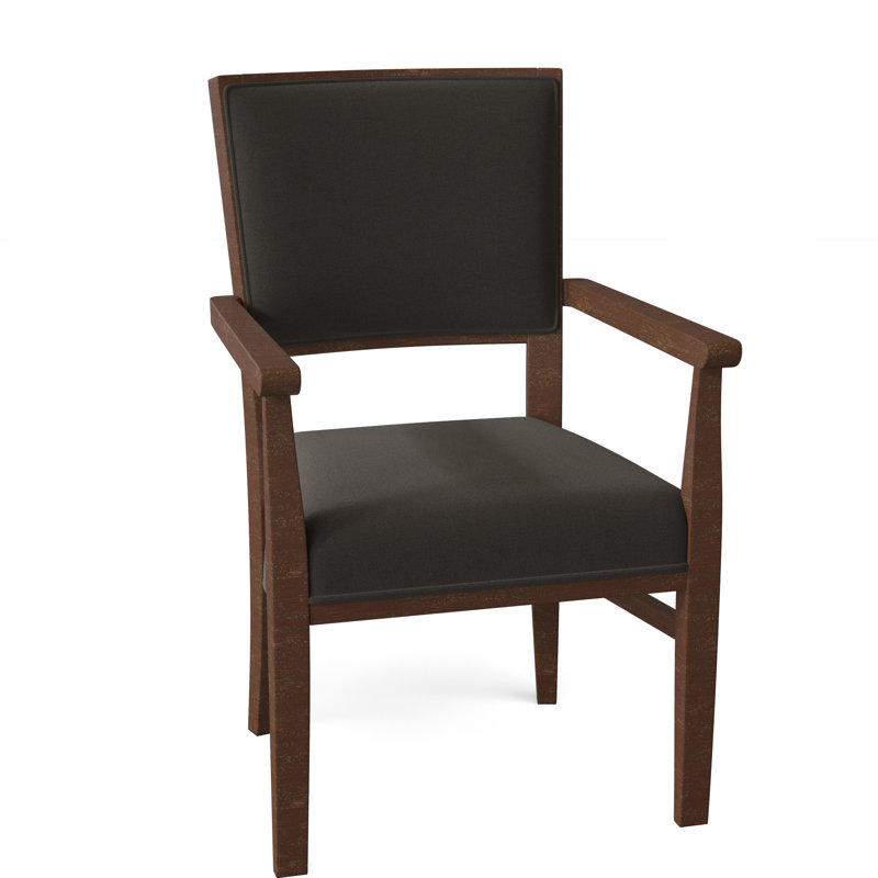 Chaise avec accoudoirs rembourrée Dilworth, Anthracite, 3029 Fossile