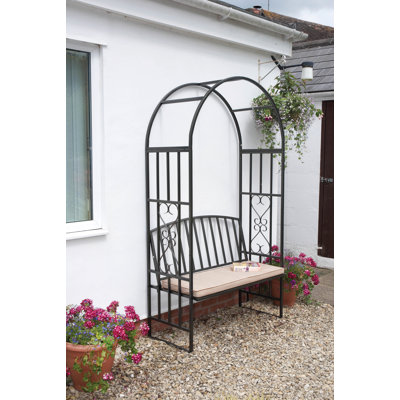 Beaconsdale Steel Bench with Arbour