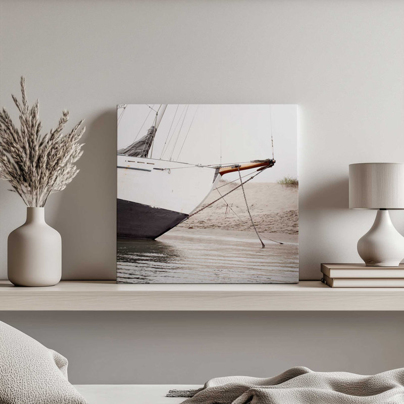 «Sail Boat» par Bree Madden, reproduction d'art sur toile, Noir, Cadre à joints visibles, H 24 po x l 18 po