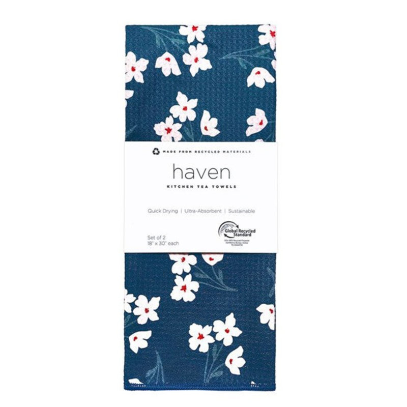 Printed GRS Microfiber Towels - 18 X 30", Tossed Floral