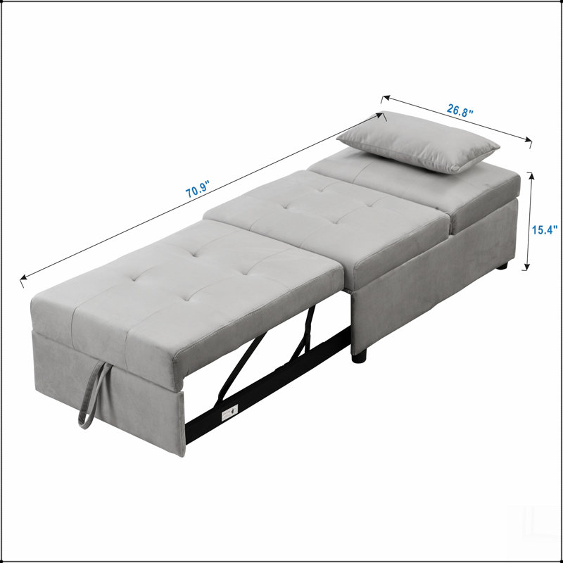Repose-pieds rectangulaire capitonné en velours