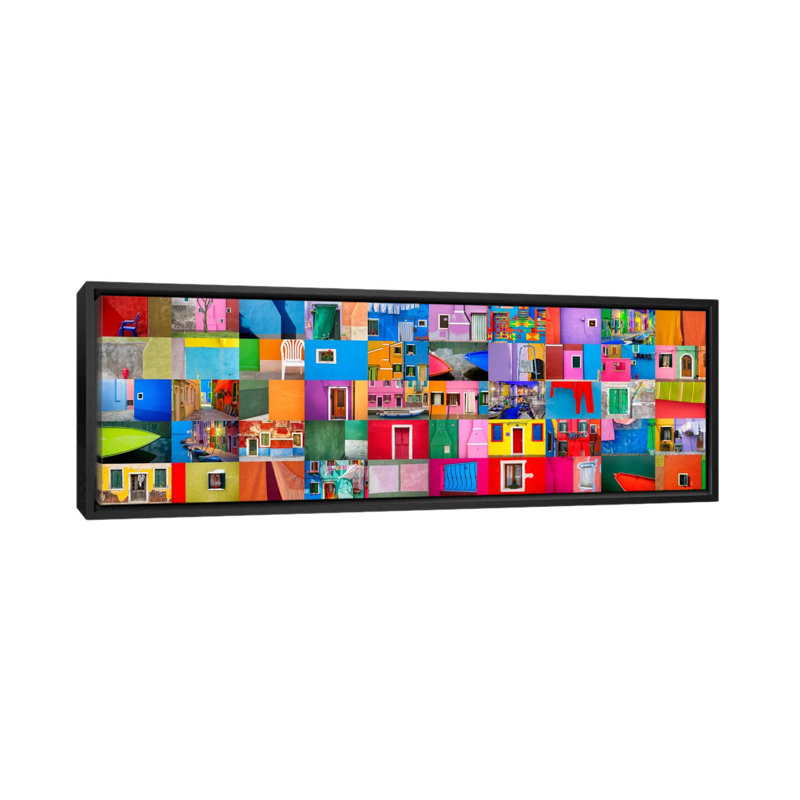 «Burano Study Burano Italy», impression sur toile, H 20 po x l 60 po x P 1,5 po, Cadre noir