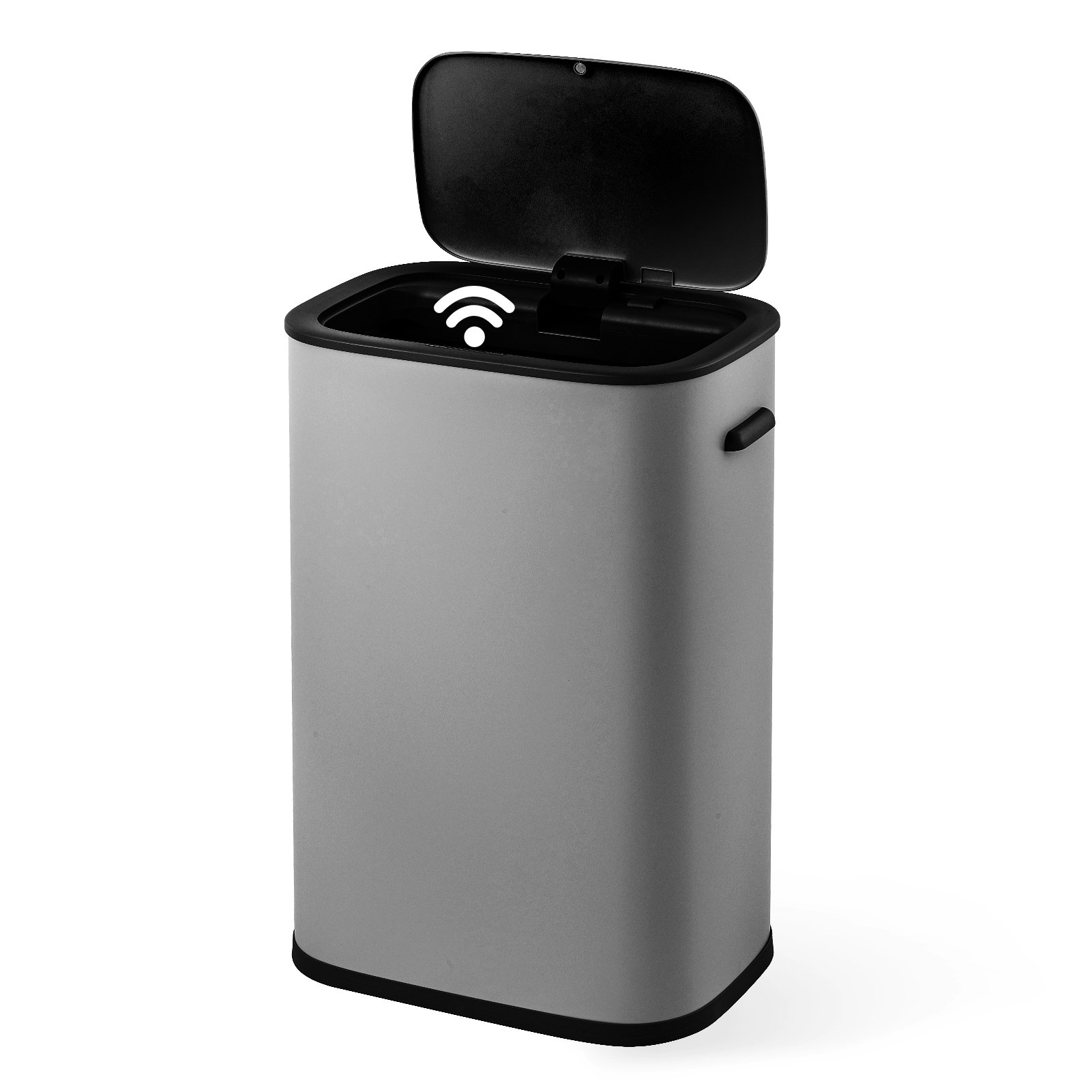 Innovaze Oval Motion Sensor Trash Can, 13.2 gal - Silver
