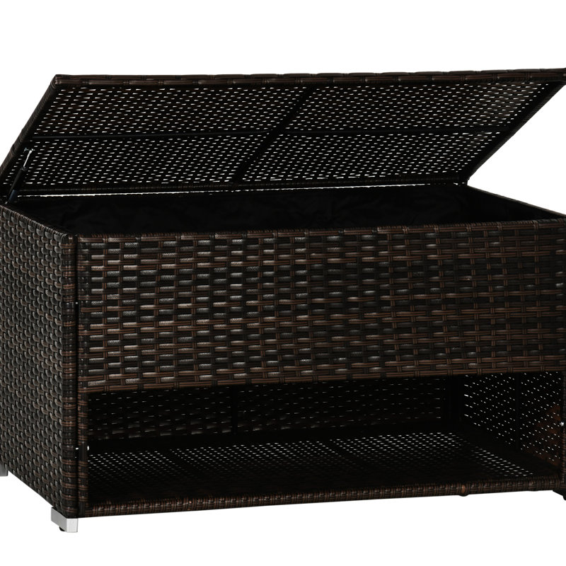 Boîte de rangement pour l'extérieur: intempéries - fabrication. Le cadre en acier galvanisé brun garde l'espace en ordre. Cadre, l 23,5 po