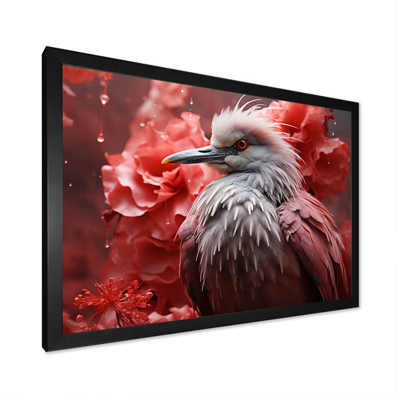 Photographie majestueuse d'un oiseau blanc I, H 34 po x l 44 po x P 1,5 po, Cadre simple noir