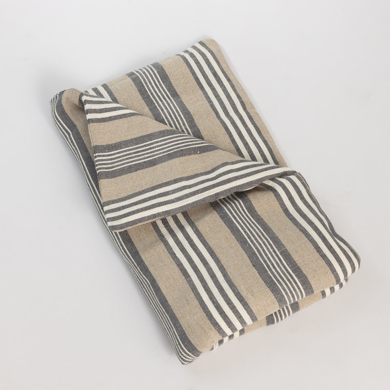 Taie d'oreiller Langley en lin, bleue, standard, Twin XL Sham
