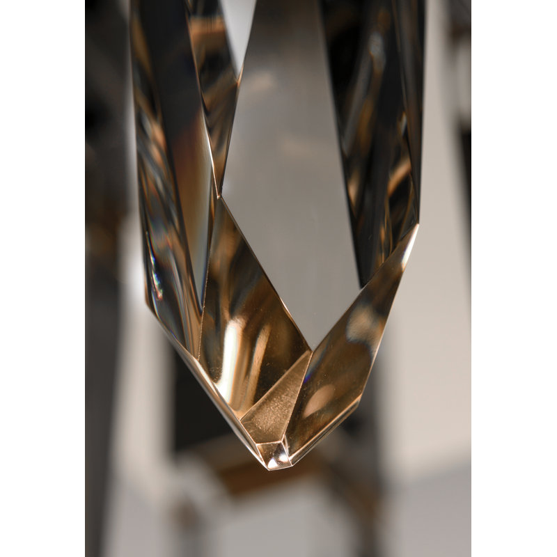 1 - Light LED Single Pendant, Black, 21" H x 4.75" W x 4.75" D