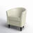 Kronos Faux Leather Barrel Chair-35553879