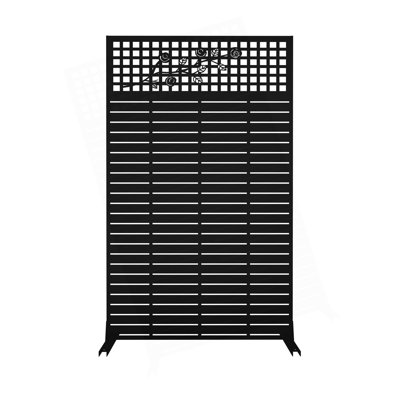 Cloison d'intimité en métal avec écran d'intimité autoportant pour balcon, patio, jardin et chambre H 72 po x l 43,3 po