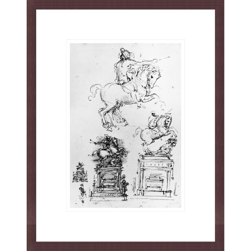 Study for the Trivulzio Monument by Leonardo da Vinci -Framed Giclee Print, H 16,75 po x l 13,19 po