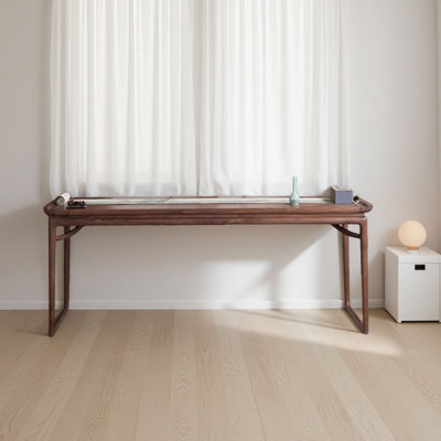 Rustic Solid Elm Wood Study Desk