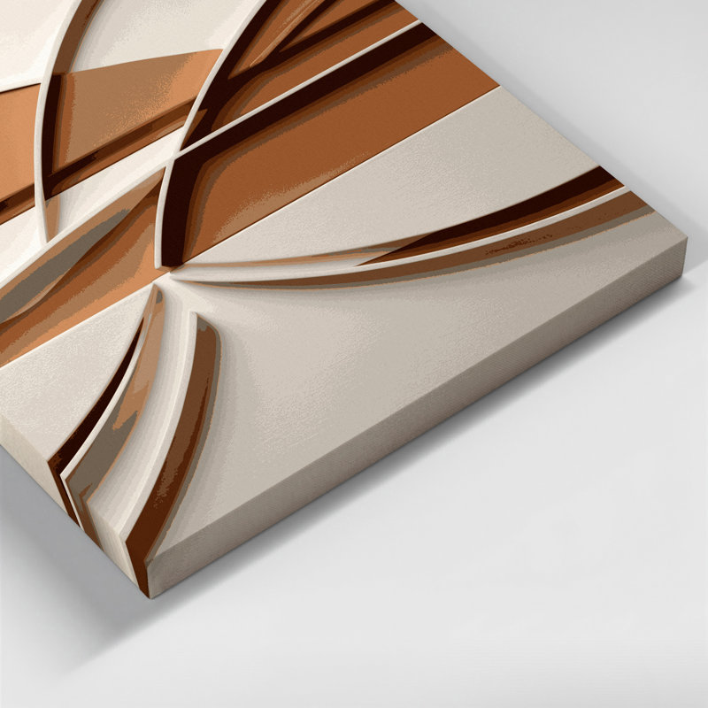 Minimalisme 21, art mural sur toile brune, H 11 po x l 14 po