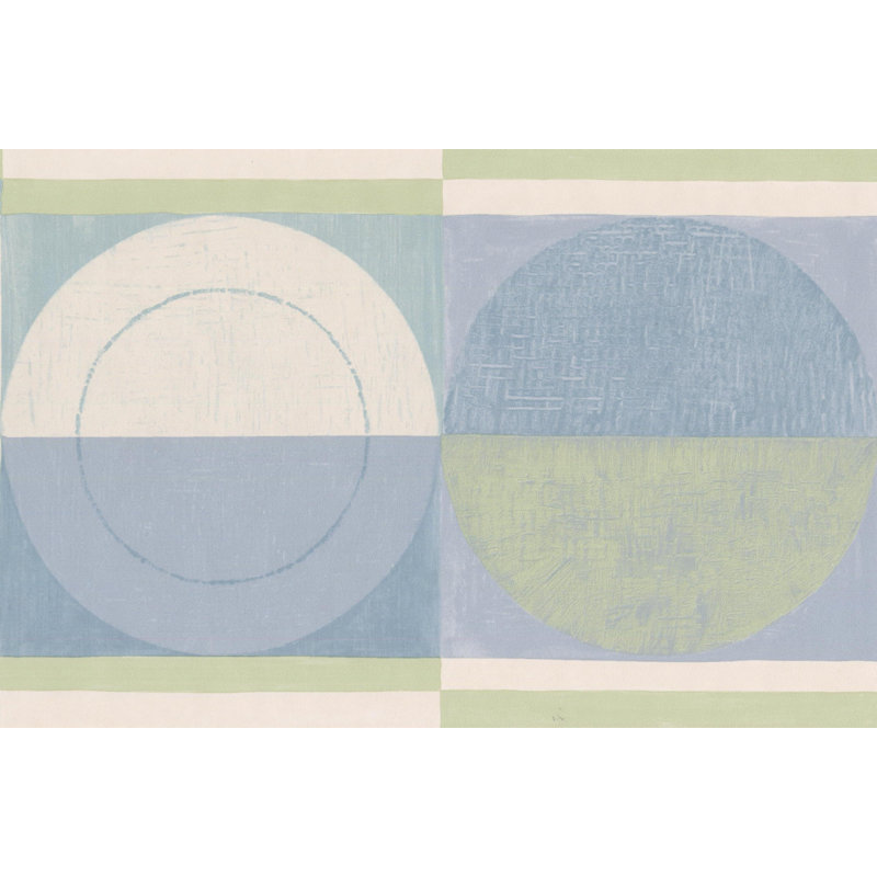 Bordure murale Christofor, Bleu / vert / beige