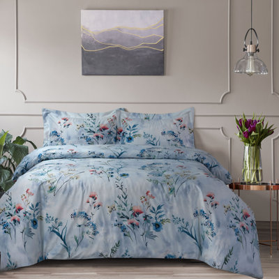Iris Velvet Floral Duvet Cover