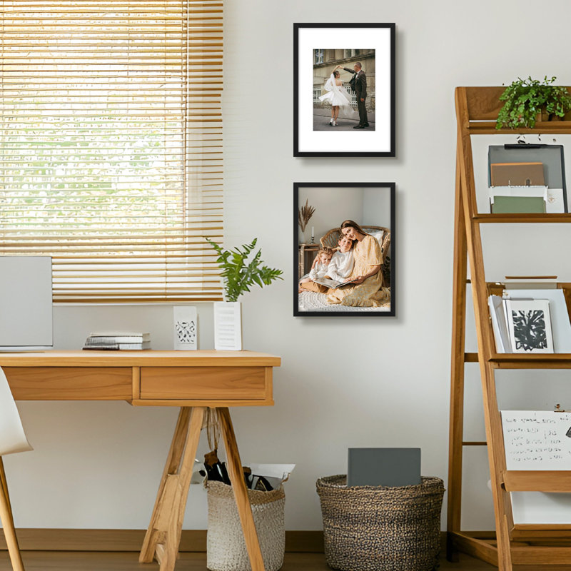 Gallery Matted Frame Set,Wall Mount Display, 16.711" H x 12.755" W x 0.708" D