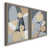 Toile avec cadre gris