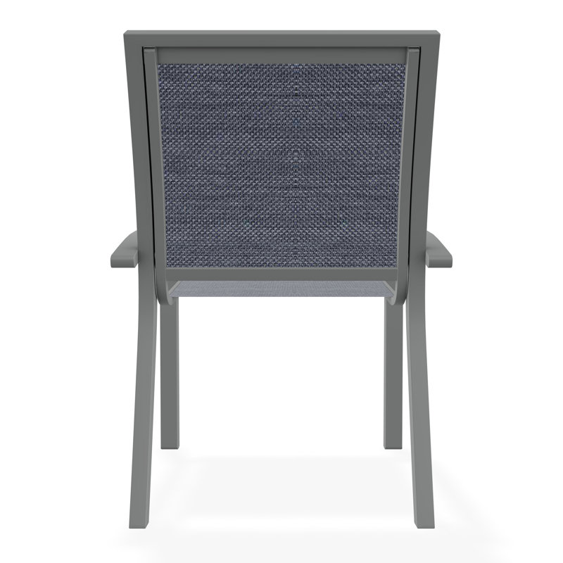 Kendall Outdoor Dining Chair, Augustine Denim, Graphite