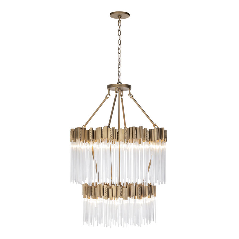 Matrix 14-Light 2-Tier Chandelier - Havana Gold, Havana Gold