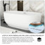 Baignoire autoportante 67 po en acrylique blanc