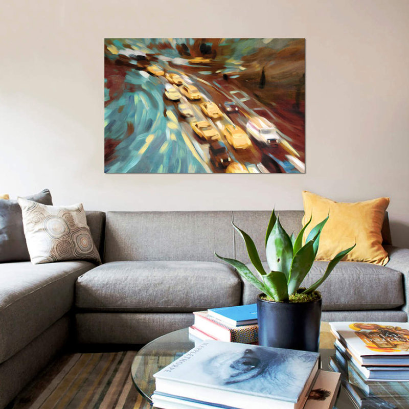 «Velvet Highway» par PI Studio - impression sur toile tendue, H 12 po x l 18 po x P 1,5 po, Pas de tapis, Toile tendue