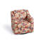 Upholstered Cotton Blend Swivel Armchair-1160699440