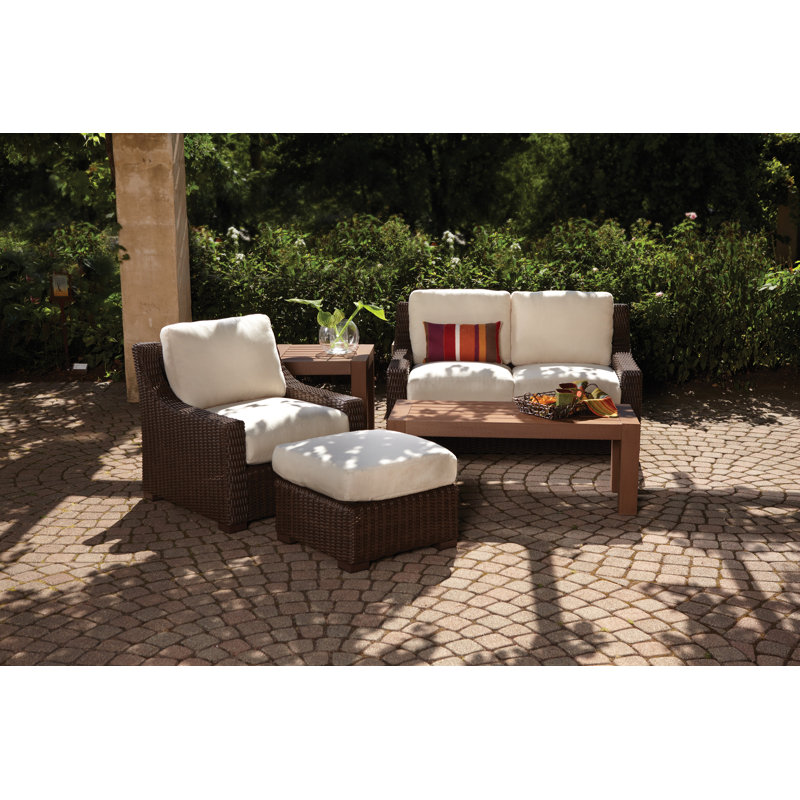 Mesa Outdoor Ottoman, Serene Ocean