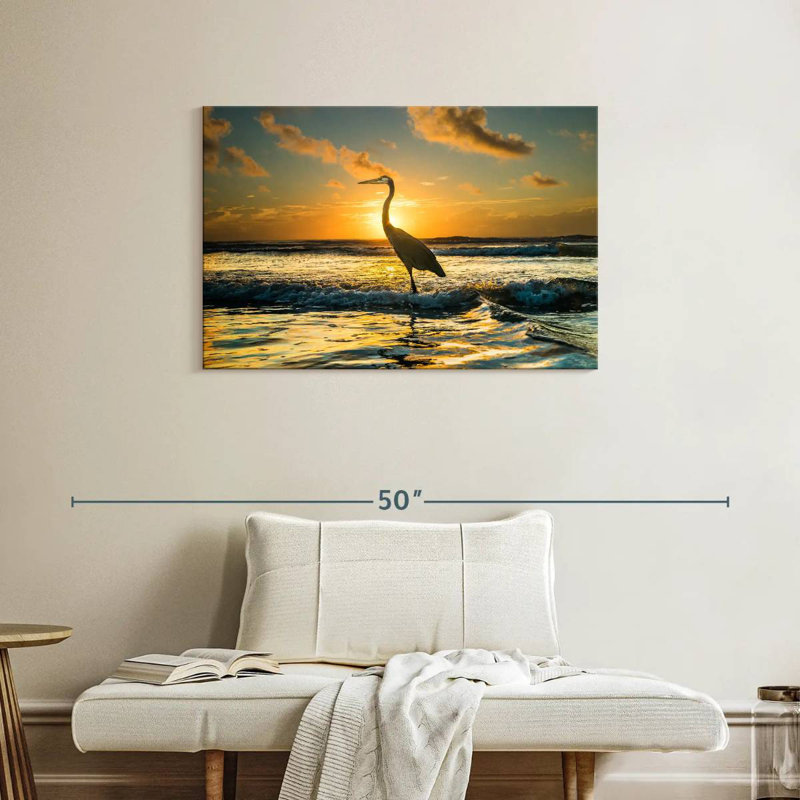 Brampt Sunset Bird, 24" H x 36" W