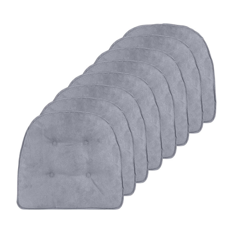 Coussins de siège et de cuisine antidérapants de 16 po x 15 po x 2 po, Pierre bleue