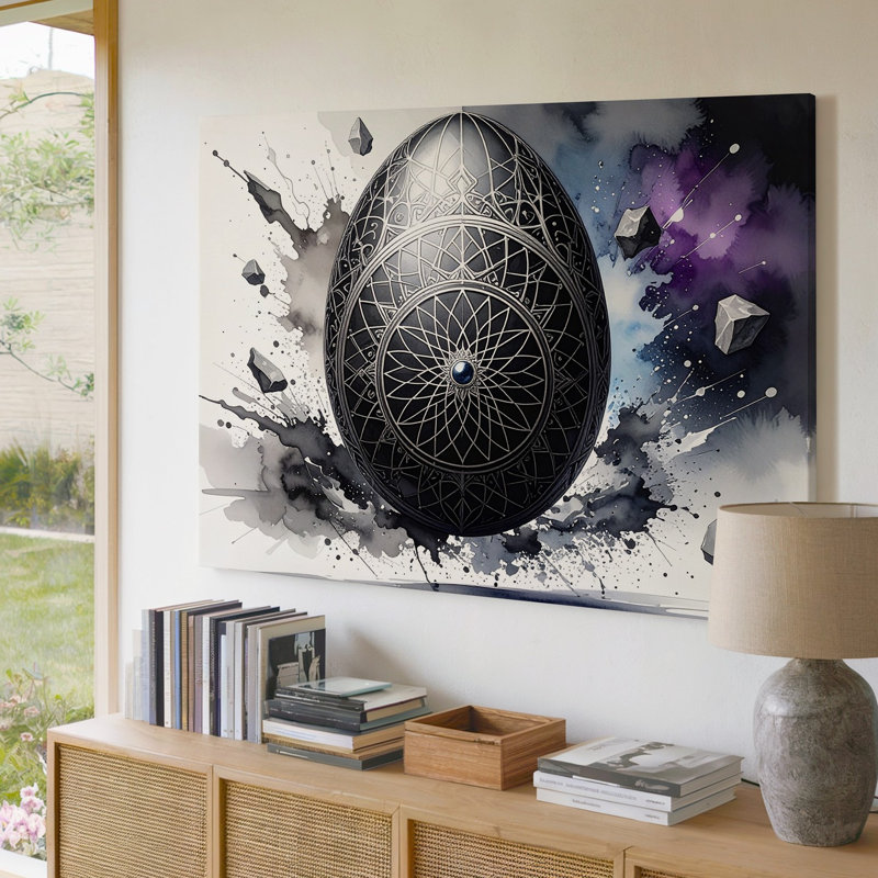 Toile mystique mandala, H 9 po x l 12 po