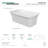 Kingston Brass Arcticstone 67-Inch Solid Surface Rectangular Double Ended Freestanding Tub with Drain-51242142