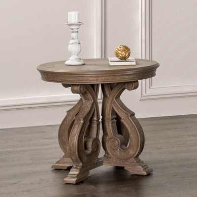 27.4" W Traditional End Table, Oak
