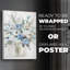 Bouquet bleu contemporain - reproduction de toile seulement - NON-CADRE-1746779244